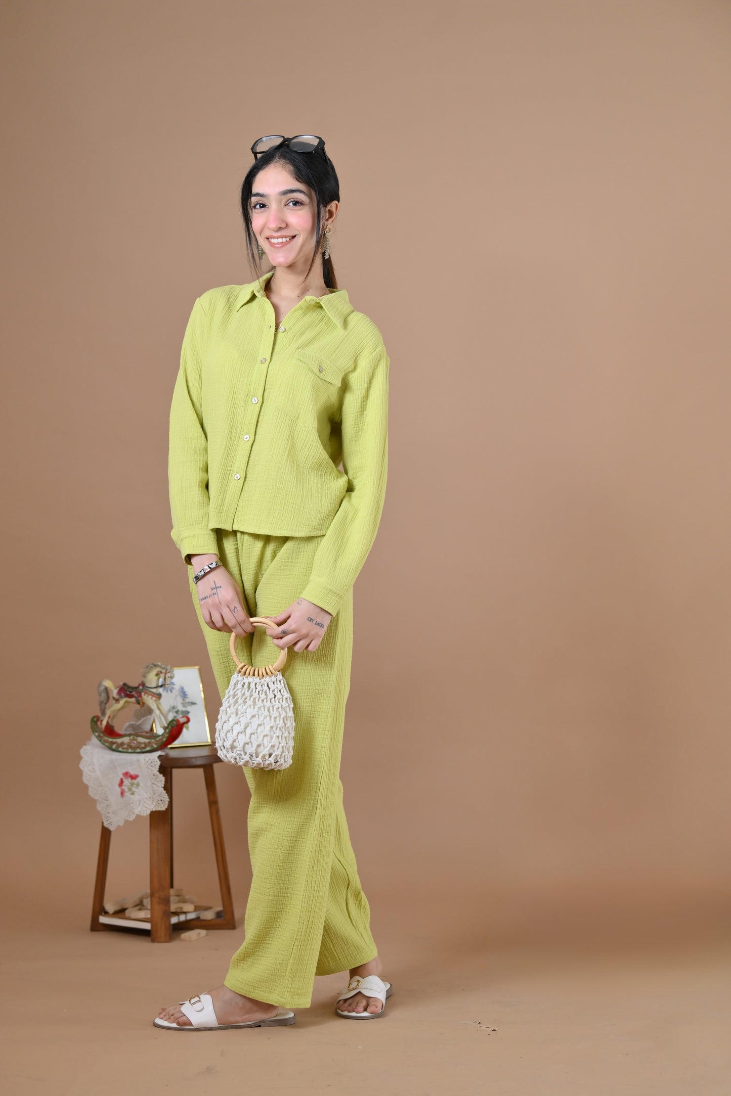 Annie Coord Set (Celery Green)