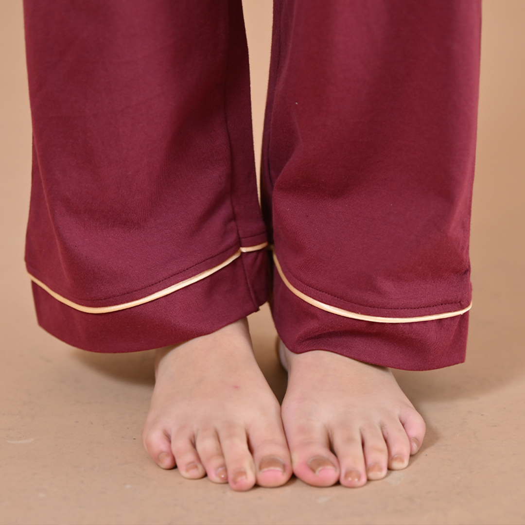 Lily Pyjama Set (Red Plum)