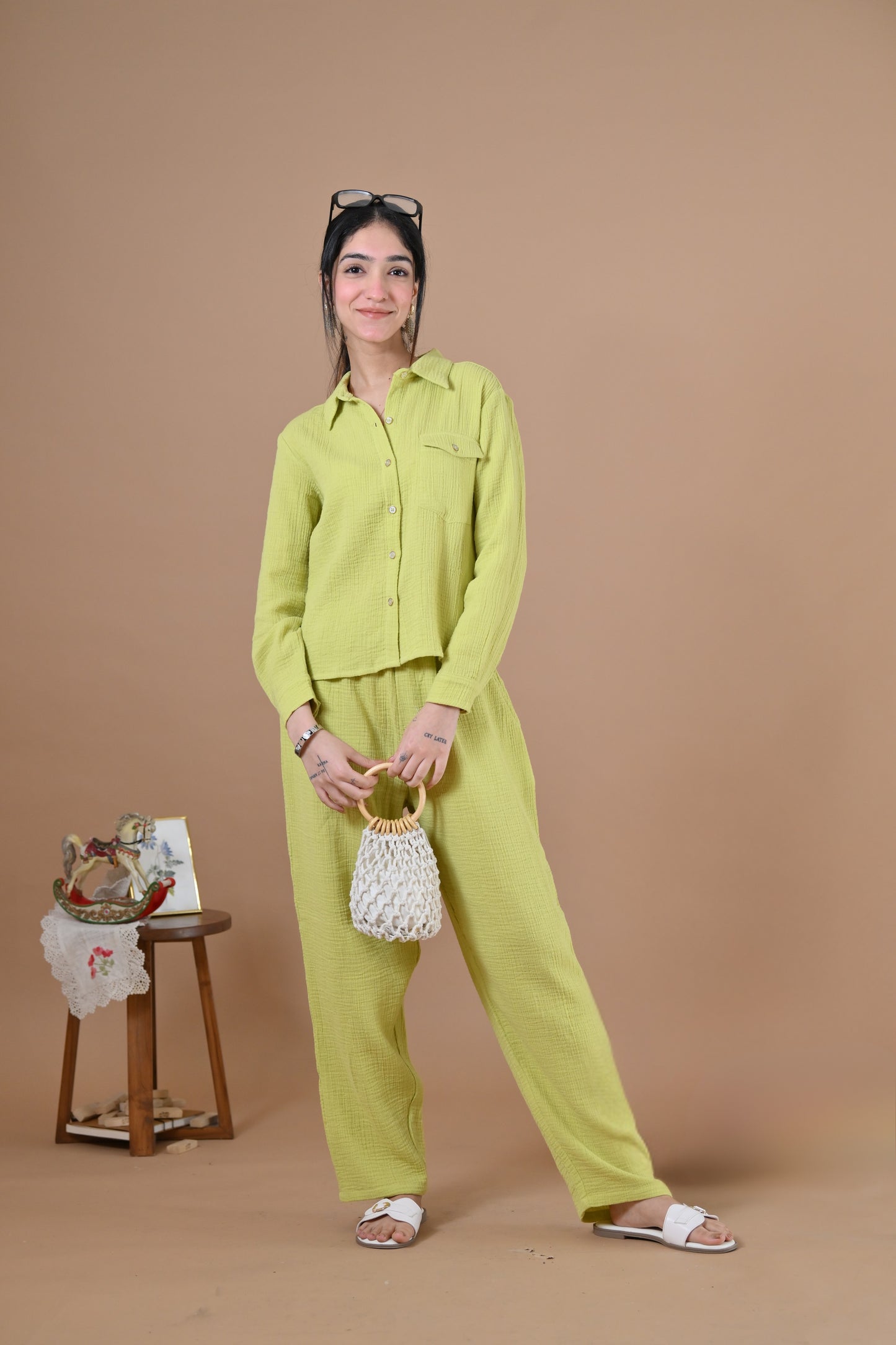Annie Coord Set (Celery Green)
