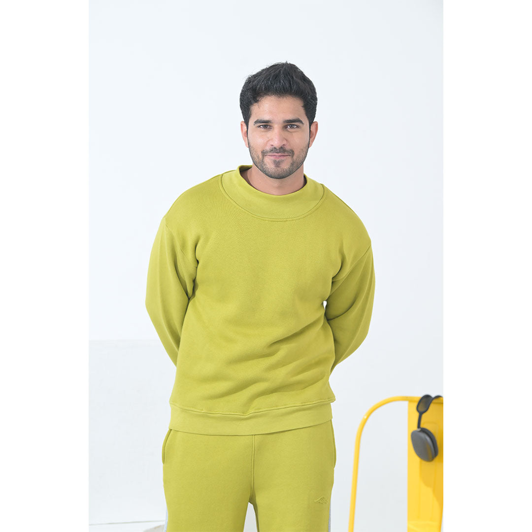 100% Supima Cotton Unisex Sweatshirt (Solid Kiwi)