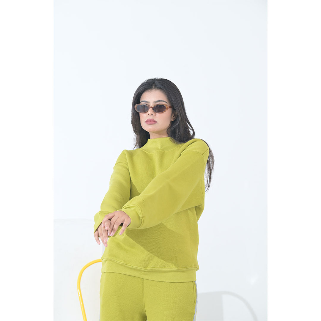 100% Supima Cotton Unisex Sweatshirt (Solid Kiwi)