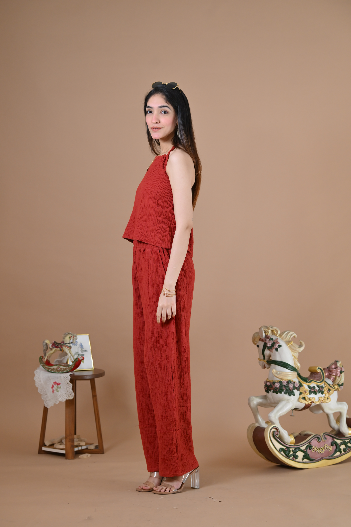 BLISS TIE-UP TOP (ANGEL RED )
