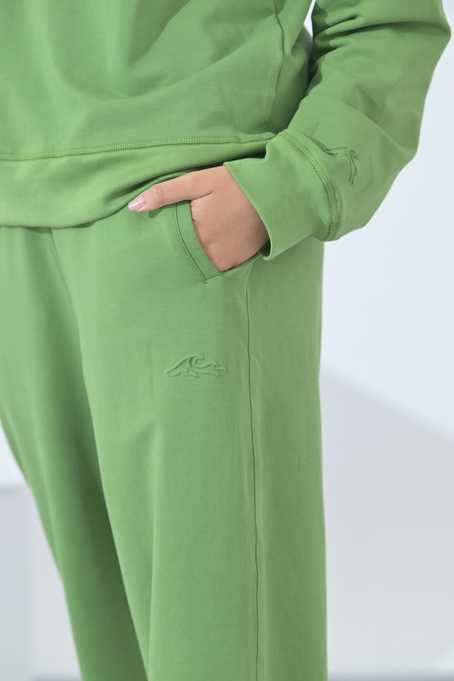 100% Supima Cotton Winter Tide Coord Set (Parrot Green)