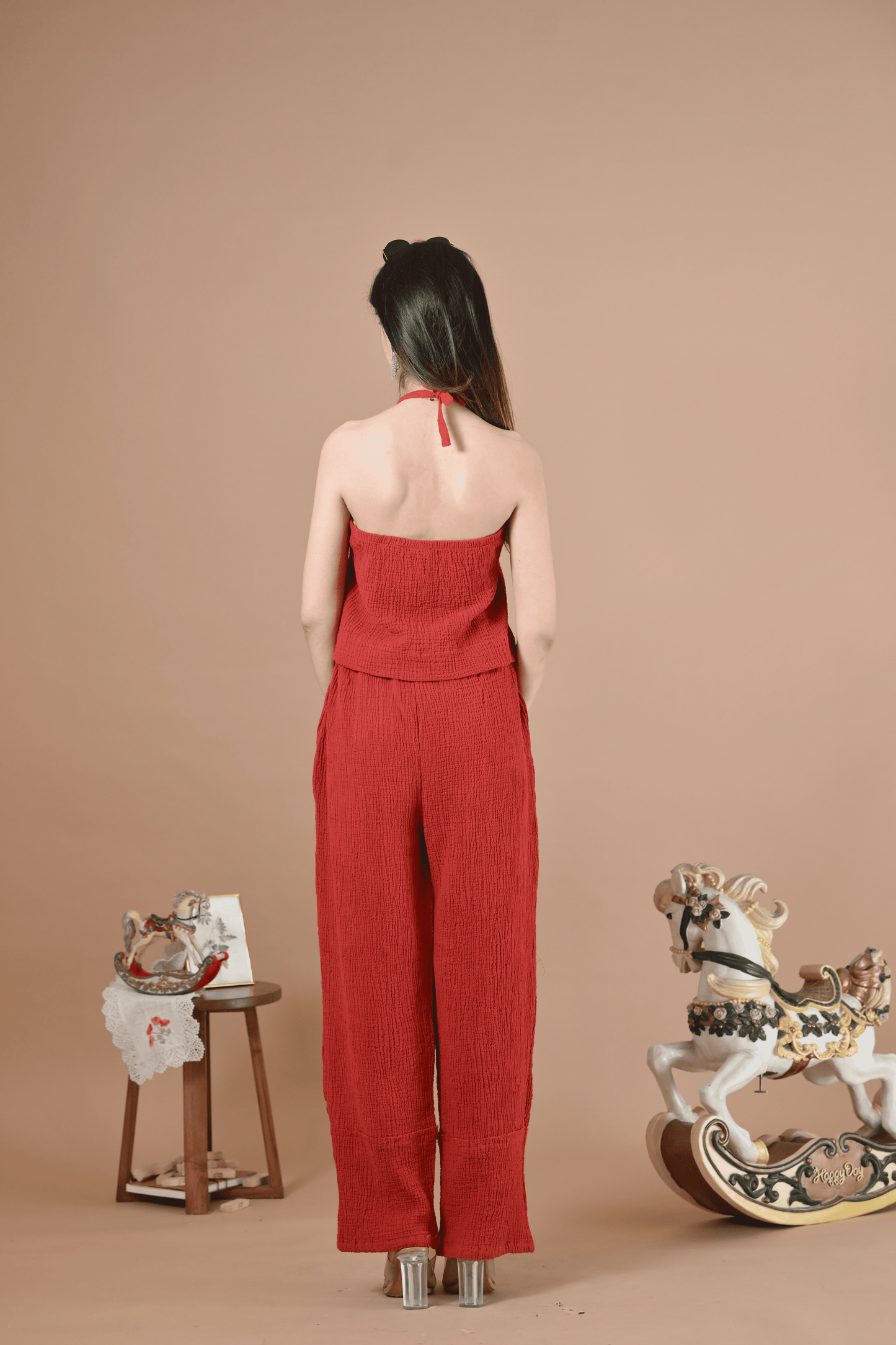 Mykonos Coord Set (Red Plum )