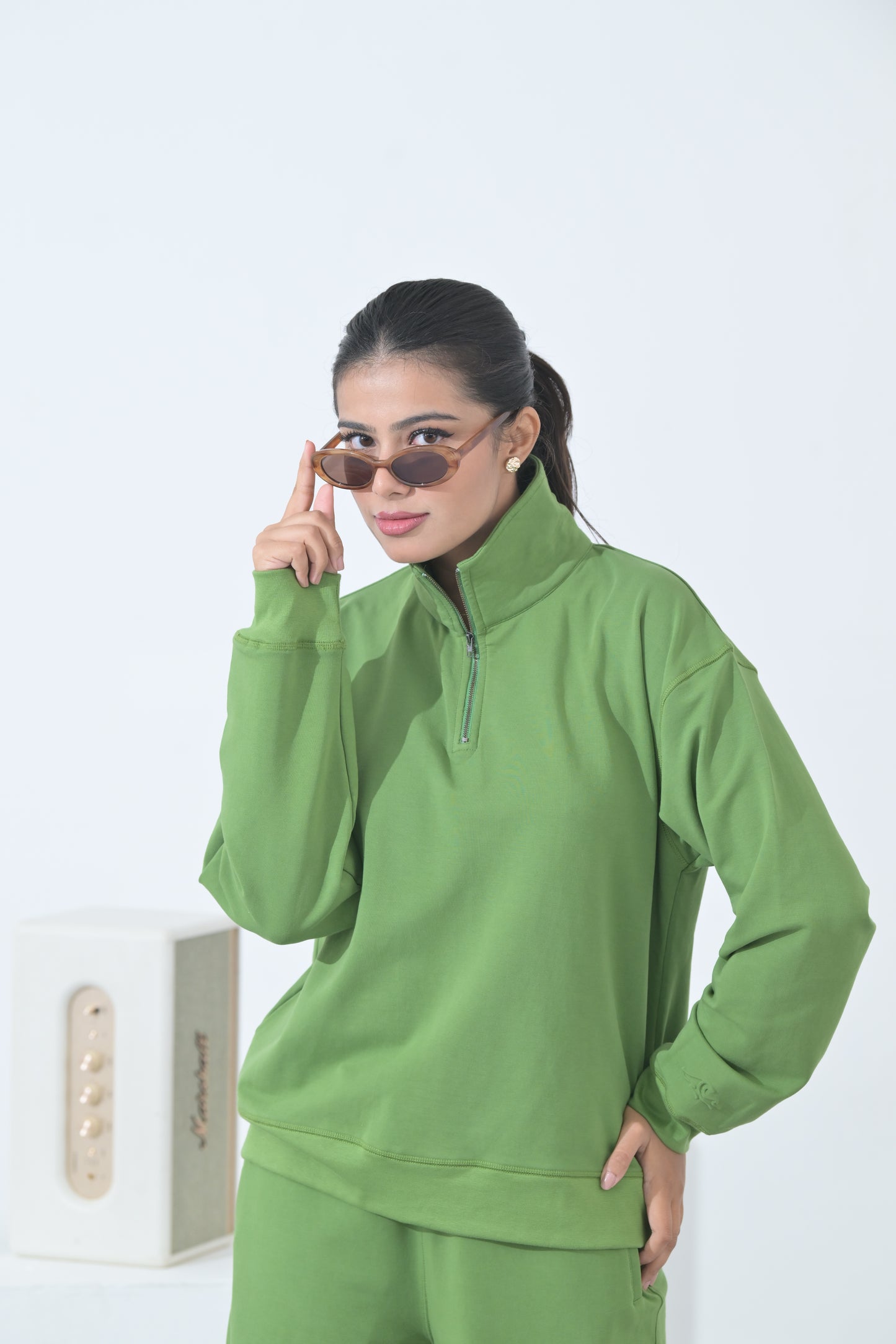 100% Supima Cotton Winter Tide Coord Set (Parrot Green)