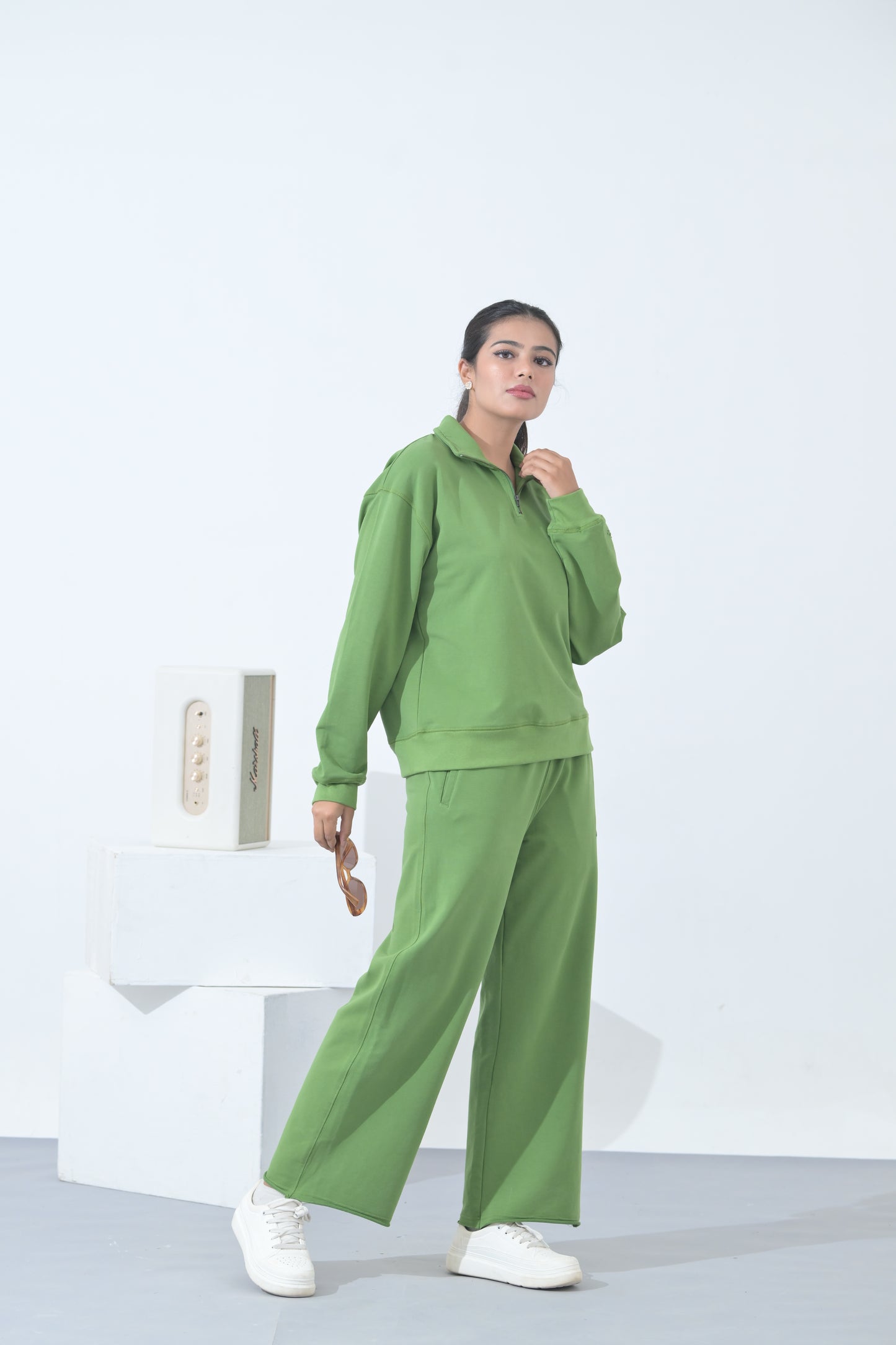 100% Supima Cotton Winter Tide Coord Set (Parrot Green)