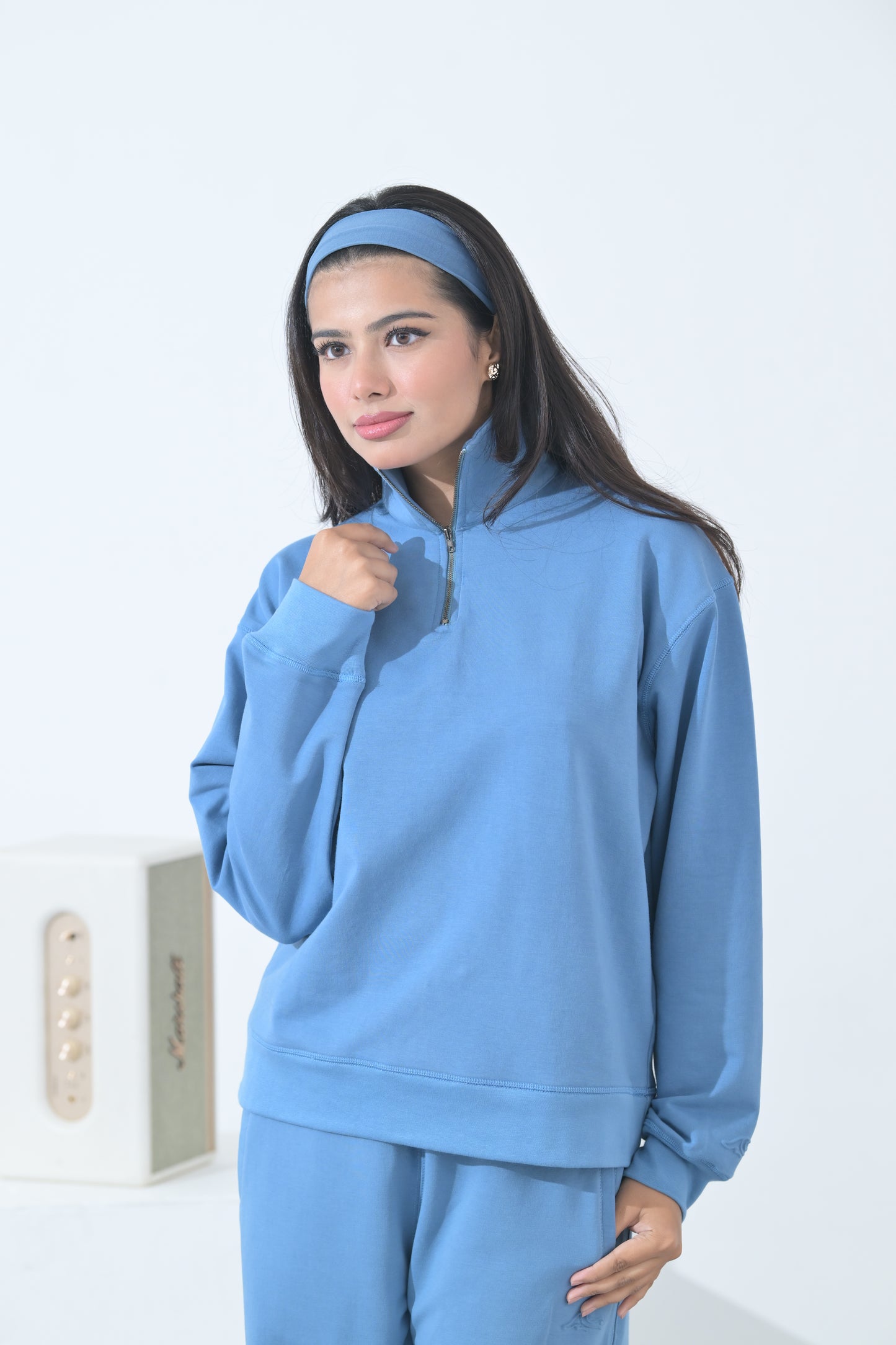100% Supima Cotton Winter Tide Coord Set (Surf Blue)