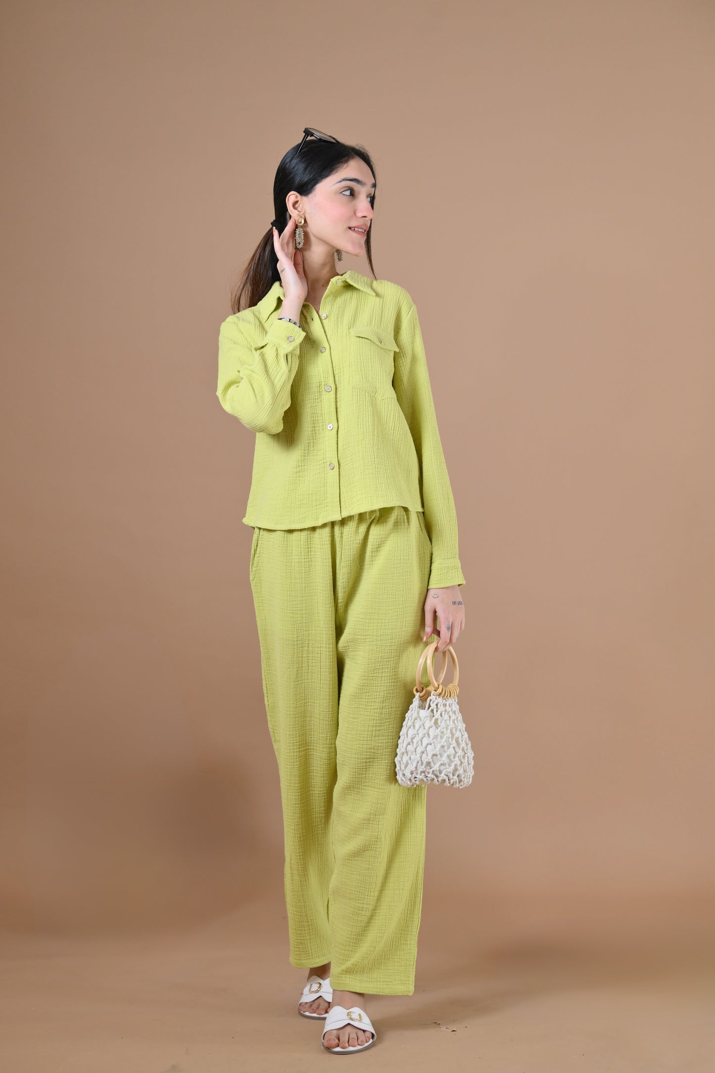 Annie Coord Set (Celery Green)