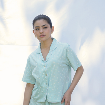 Comfy Cocoon Blue Palm Tree Set