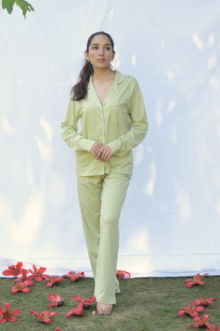 Cosy Cocoon PJ  Olive Green Set