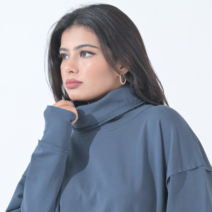 100% Supima Cotton Ella Coord Set Midnight Blue