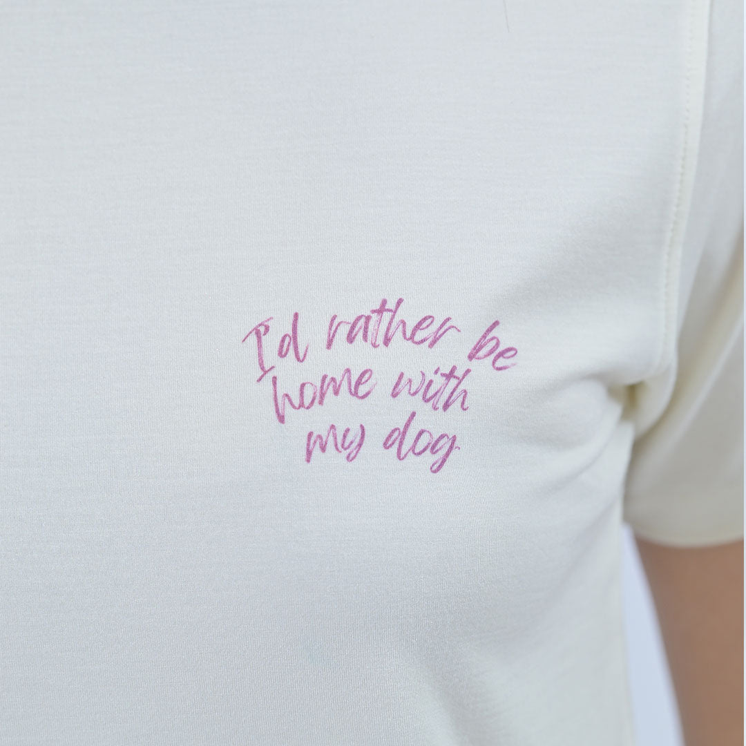 Pups Print Tencel Lyocell Shorts & T-shirt