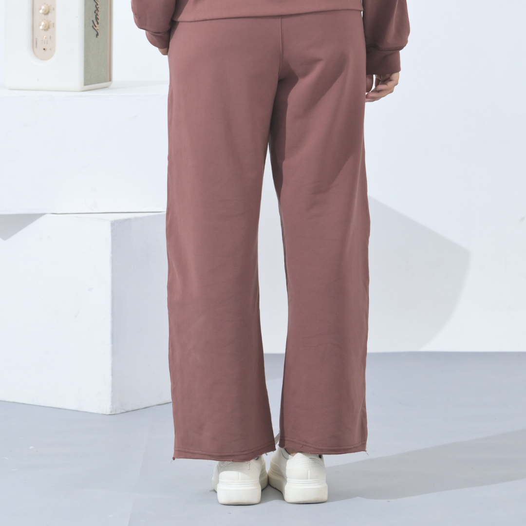 100% Supima Cotton Winter Tide Track Pants Chocolate Brown