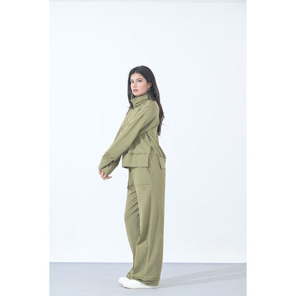 100% Supima Cotton Ella Coord Set Olive Green