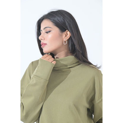 100% Supima Cotton Ella Coord Set Olive Green