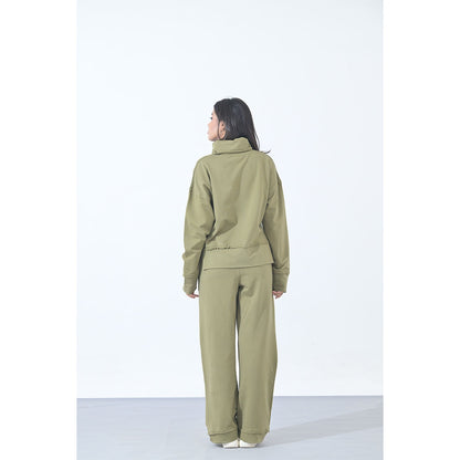 100% Supima Cotton Ella Coord Set Olive Green
