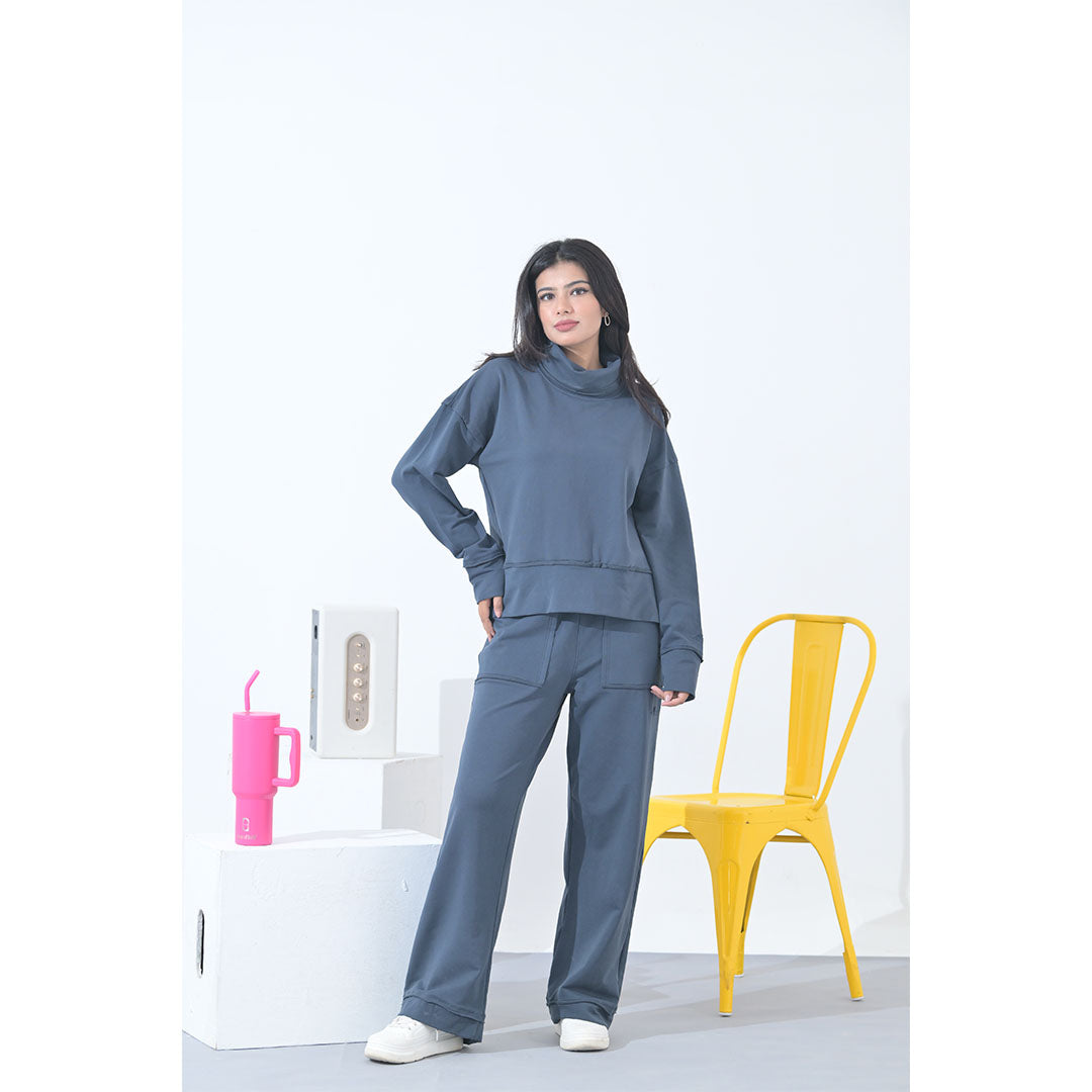 100% Supima Cotton Ella Coord Set Midnight Blue