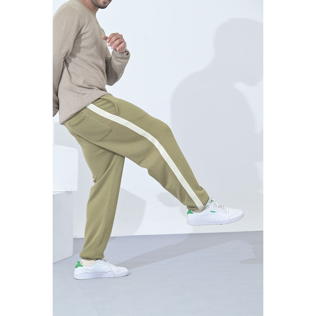 100% Supima Cotton Men Sweatpant Olive Green