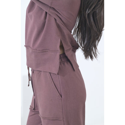 100% Supima Cotton Ella Coord Set Chocolate Brown