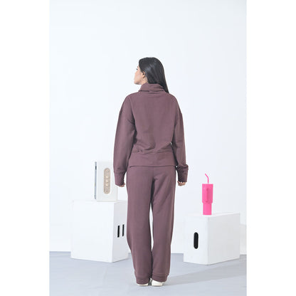 100% Supima Cotton Ella Coord Set Chocolate Brown