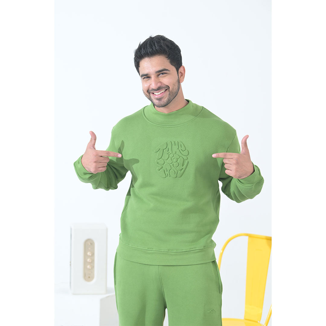 100% Supima Cotton Unisex Sweatshirt (Solid Green)
