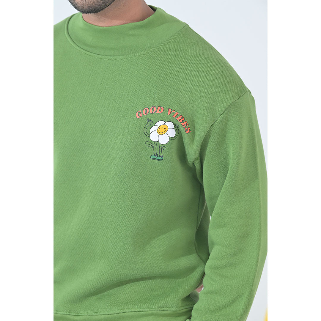 100% Supima Cotton Unisex Sweatshirt (Forest Green)
