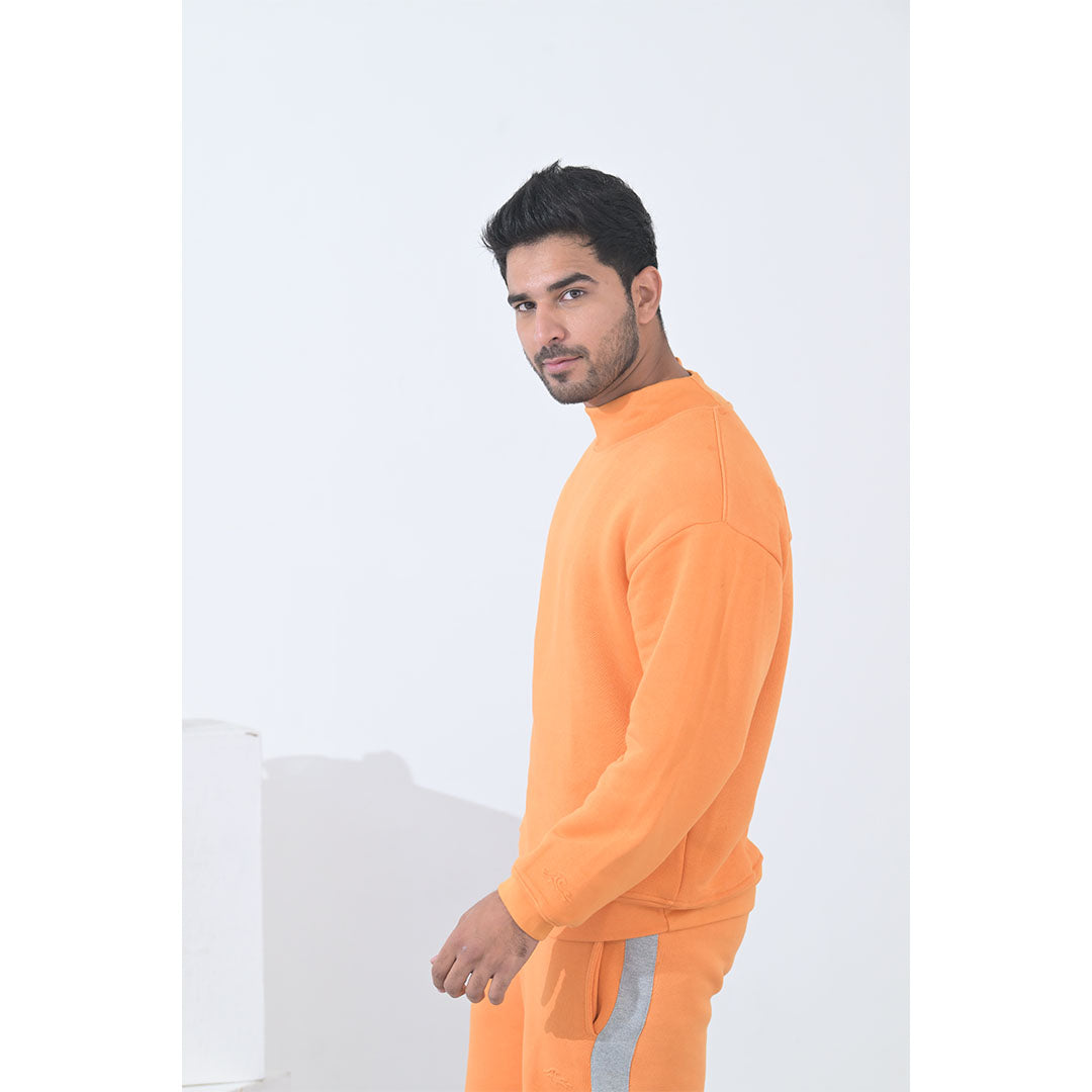 100% Supima Cotton Unisex Sweatshirt (Solid Orange)