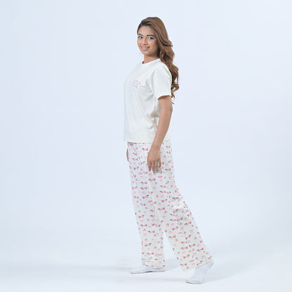 Pups Print Tencel Lyocell Pjs & T-shirt
