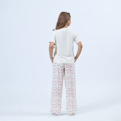 Pups Print Tencel Lyocell Pjs & T-shirt
