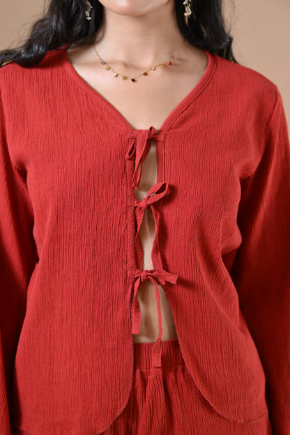 Abigail Coord Set  (Red Plum)