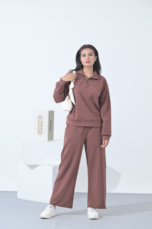 100% Supima Cotton Winter Tide Cord Set  (Chocolate Brown)