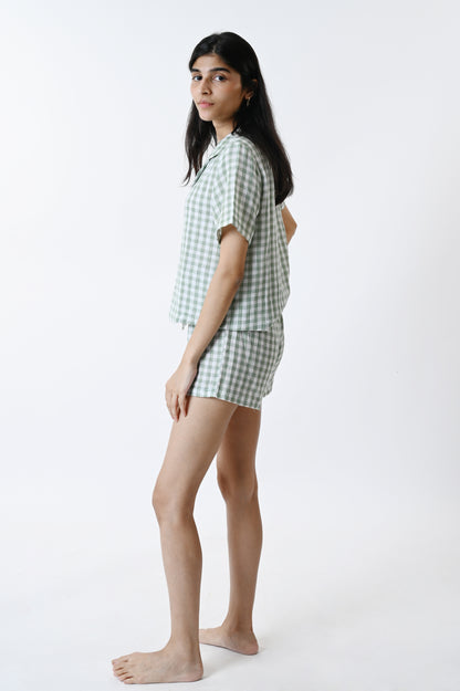 Bella Shorts Sleep Olive Green Set