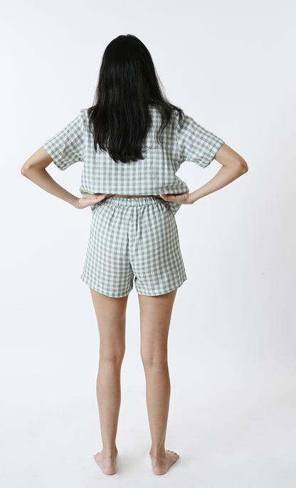 Bella Shorts Sleep Olive Green Set