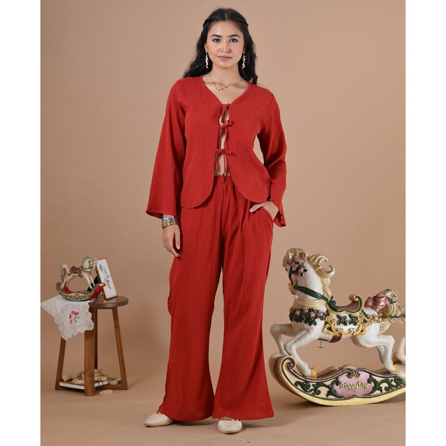 Abigail Coord Set  (Red Plum)