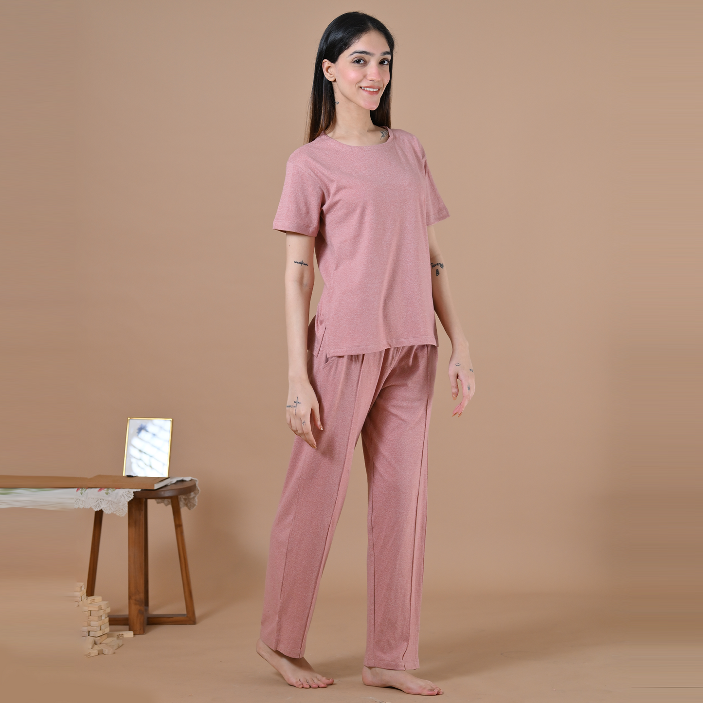 Cloud Nine Night Set ( Dusty Pink)