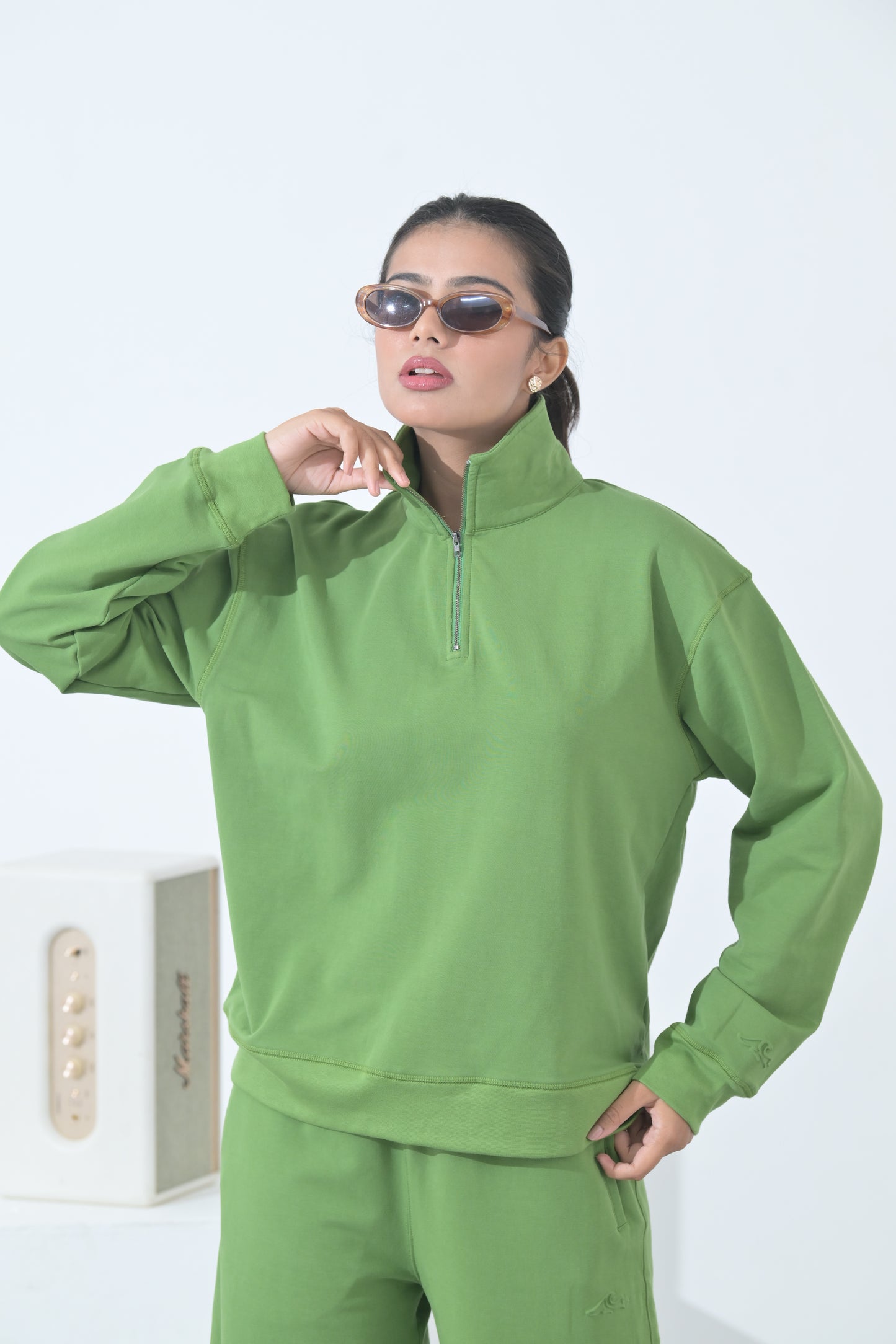100% Supima Cotton Winter Tide Coord Set  (Parrot Green)
