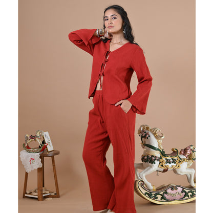 Abigail Coord Set  (Red Plum)