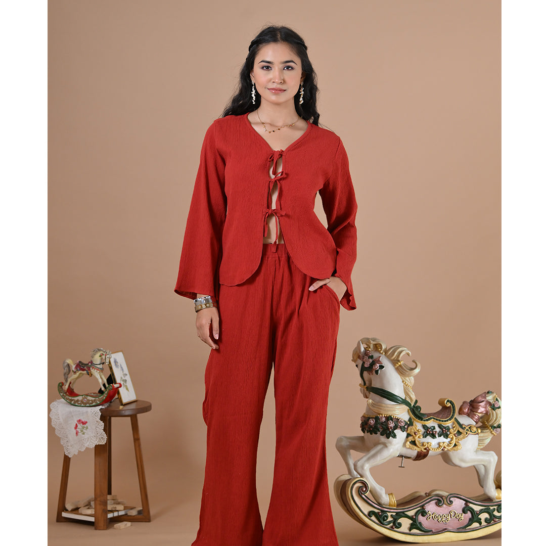 Abigail Coord Set  (Red Plum)