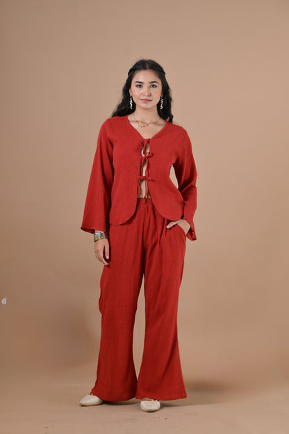 Abigail Coord Set  (Red Plum)