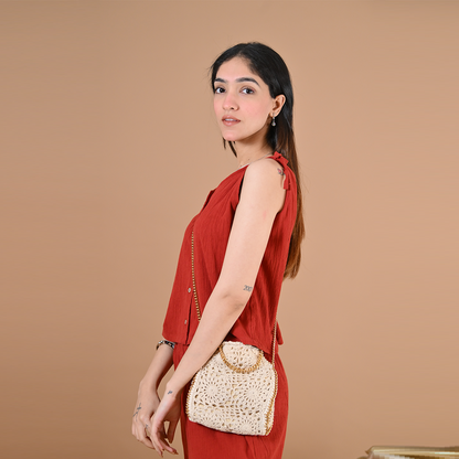 BLISS TIE-UP TOP (ANGEL RED )