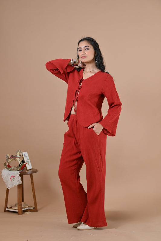 Abigail Coord Set  (Red Plum)