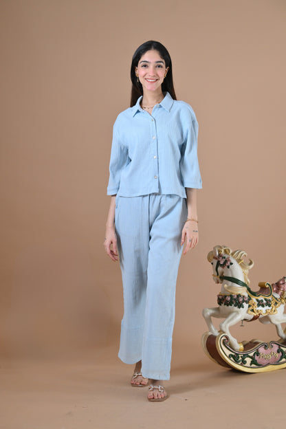 The Sicily Coord Set  (Baby Blue)